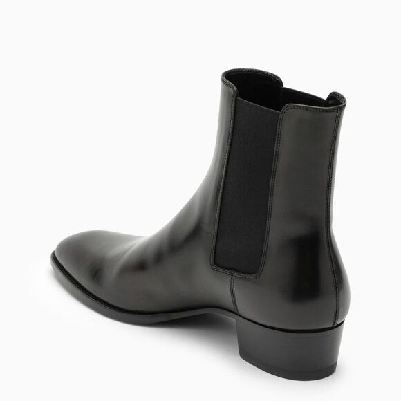 Dark Brown Ankle Boots for Men with Elasticated Side Panels and Low Heel - Picture 4 of 4